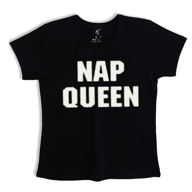 Nap Queen |  Woman's Top Half sleeve black Top
