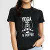 yoga & coffee | Black top tshirt