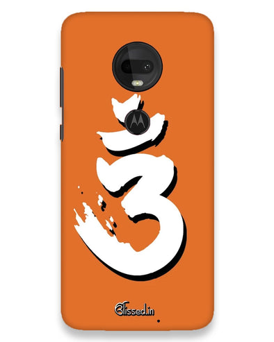 Saffron AUM the un-struck sound  White| Moto g7 Phone Case