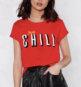 Just Chill |  Woman's Half Sleeve Red Top