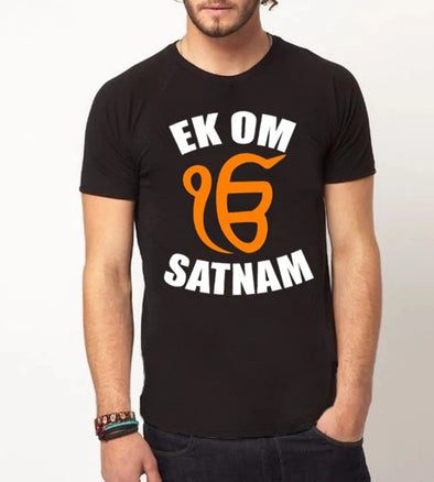 Ek omkar satnam | Half sleeve black Tshirt