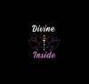 Divine inside | Half sleeve black Tshirt