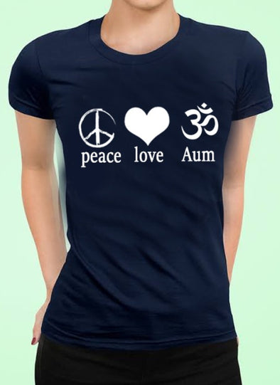 Peace Love Aum |  Woman's Half Sleeve Top