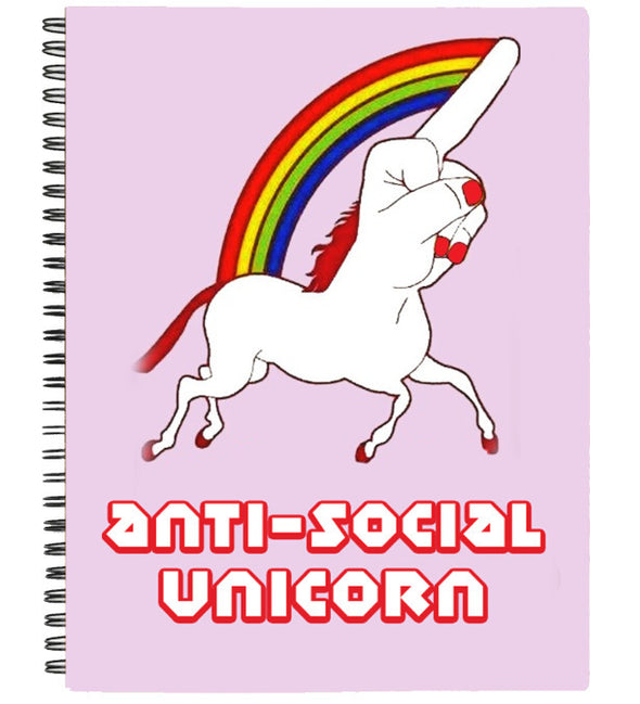 Anti-social unicorn notebook | Notebook