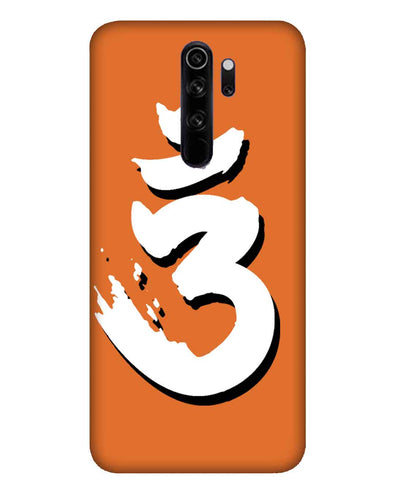 Saffron AUM the un-struck sound White  | Redmi Note 8 Pro Phone Case
