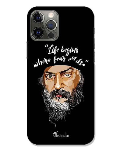 Osho: life and fear |   iphone 12 pro max  Phone Case