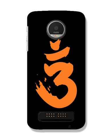 Saffron AUM the un-struck sound | Motorola Moto Z Play Phone Case