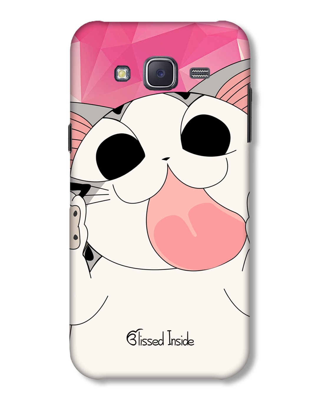 Licking Cat samsung Galaxy J5 phone cover - Main Image