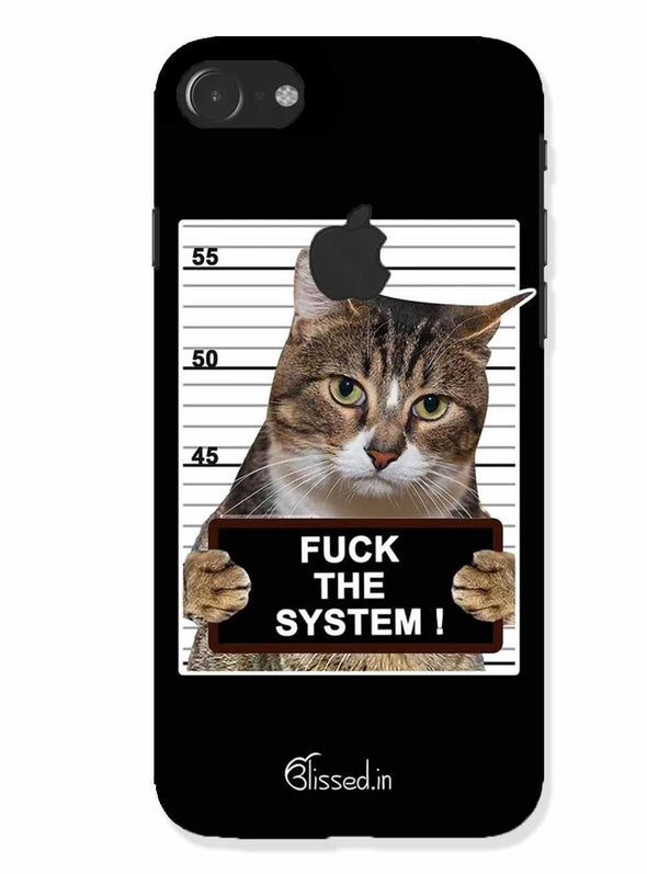 F*CK THE SYSTEM  | iphone 7 logo cut Phone Case