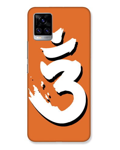 Saffron AUM the un-struck sound White  | Vivo V20 Pro Phone Case
