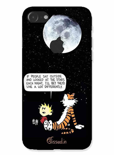 Calvin's Life Wisdom |iphone 7 logo cut Phone Case