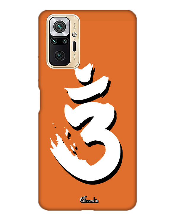 Saffron AUM the un-struck sound White  | Redmi Note 10 Pro   Phone Case